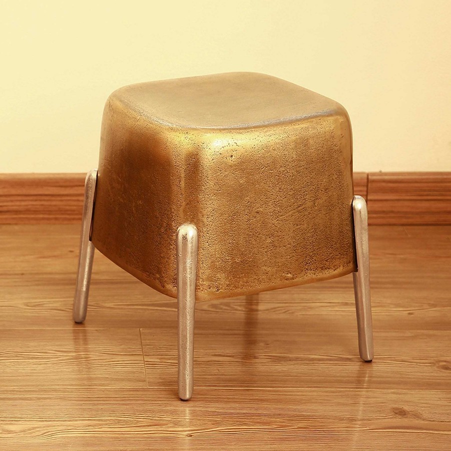 Home Decor SPI Home  | Brass And Nickel Finish Four Legged Side Table